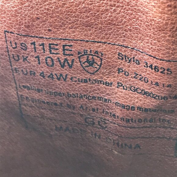 Ariat Sedona Mens Brown Leather Cowboy Western Ranch Boots 11 EE 34625 - Picture 8 of 13